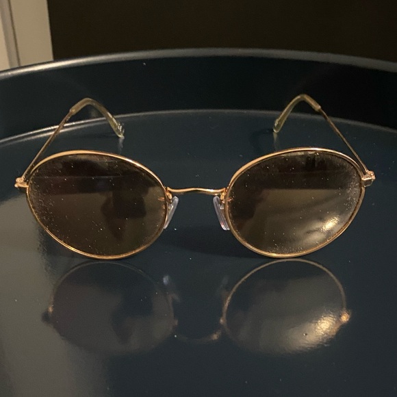 NWT H&M Aviator Sunglasses Tinted Mirrored Reflective Bronze Gold Mirror - Picture 2 of 6
